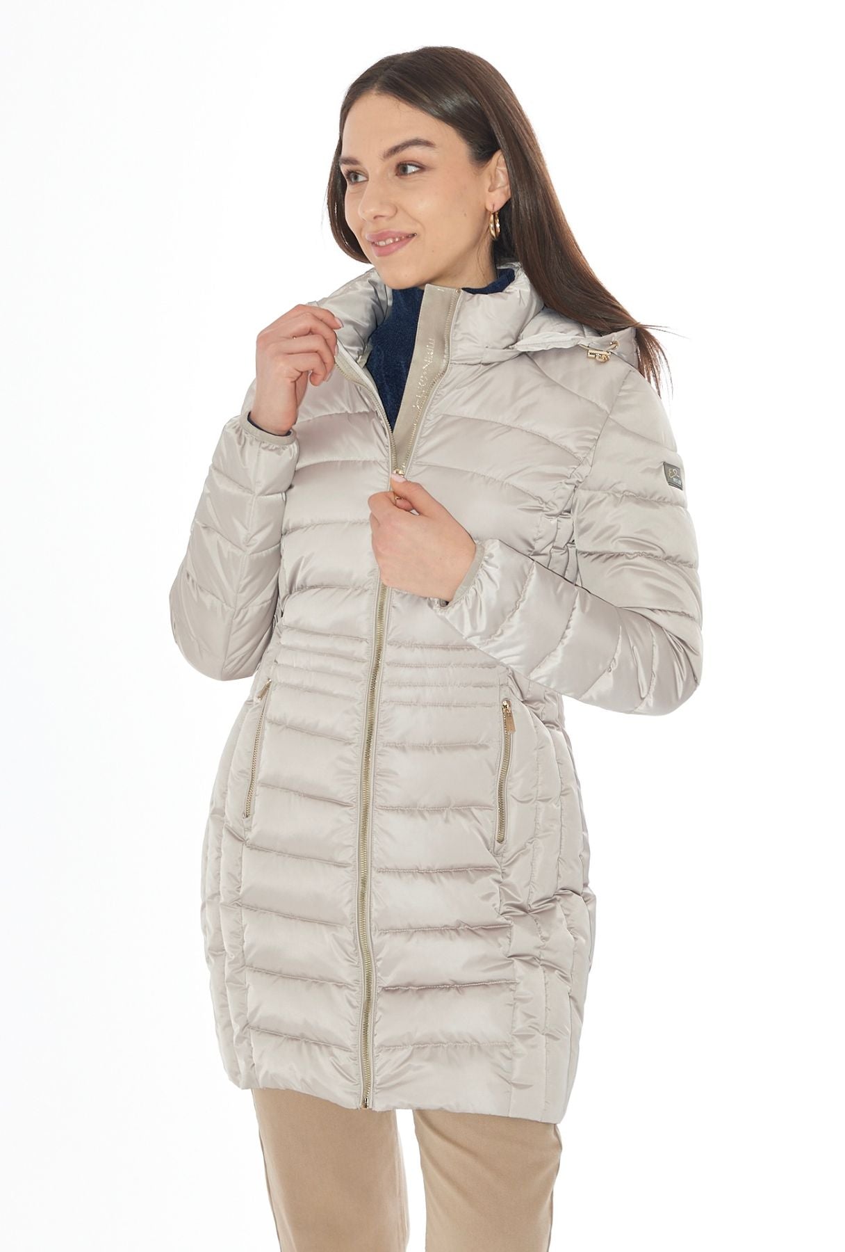 CAPPOTTO TRAPUNTATO CON CAPPUCCIO