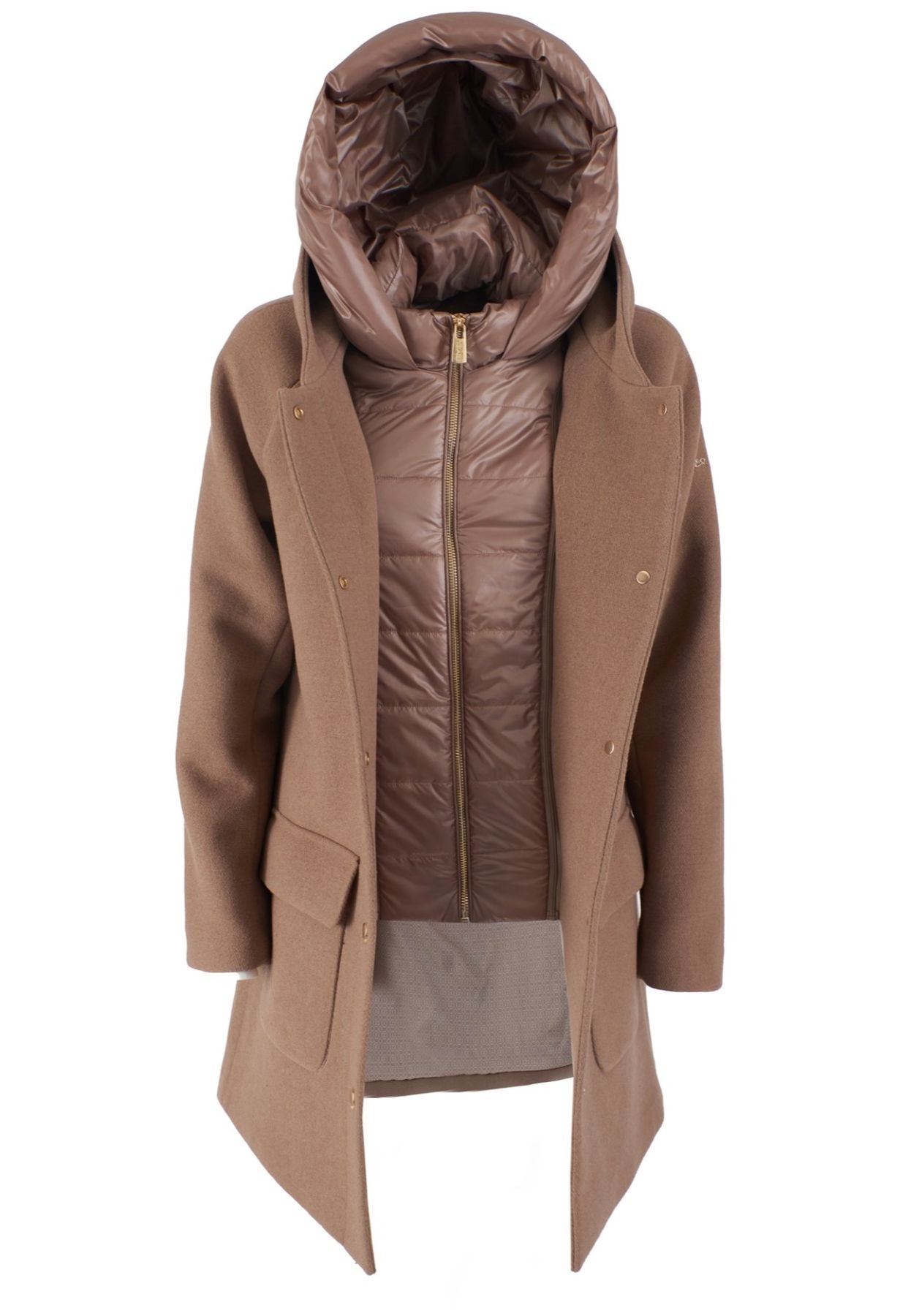 CAPPOTTO CON FINTO GILET STACC