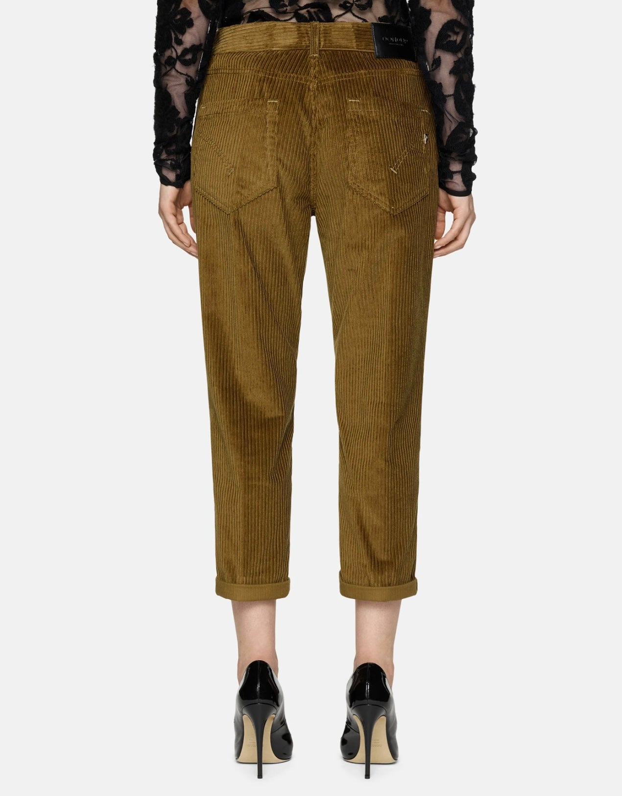 Pantaloni Koons loose in velluto