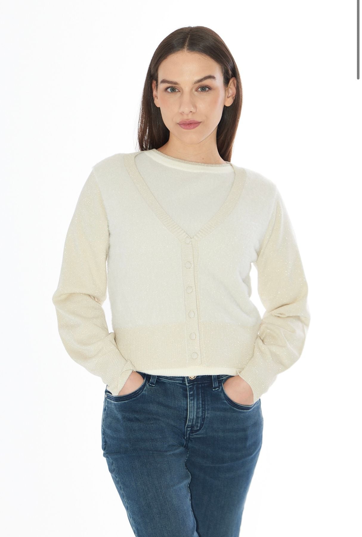 MAGLIA CARDIGAN CORTO