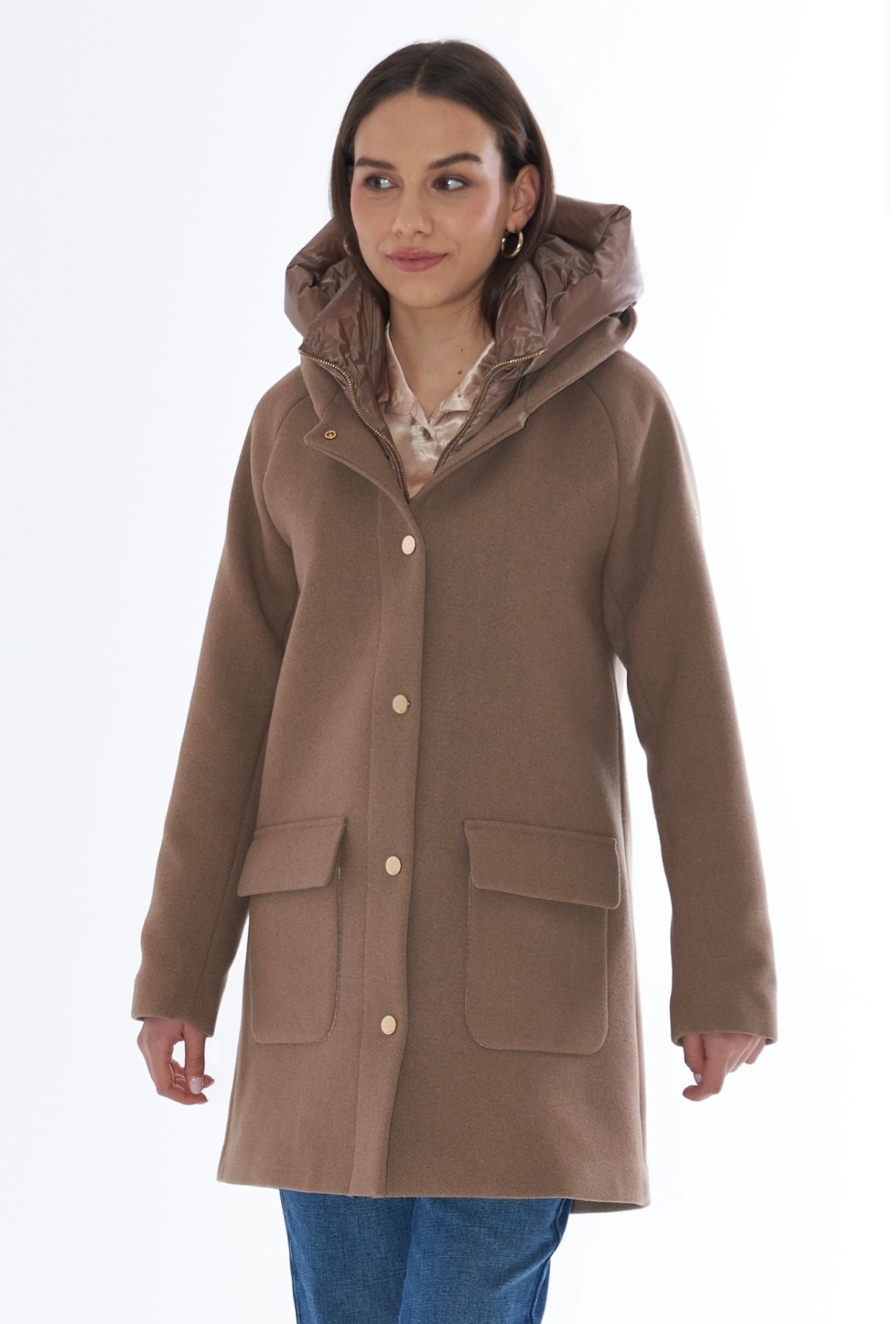 CAPPOTTO CON FINTO GILET STACC