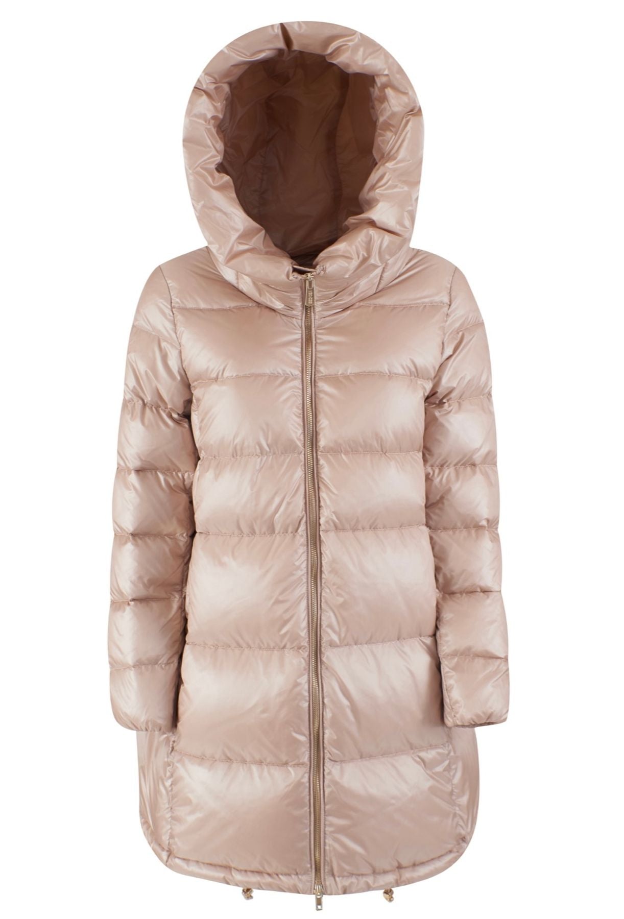 CAPPOTTO TRAPUNTATO CON CAPPUCCIO AD ANELLO