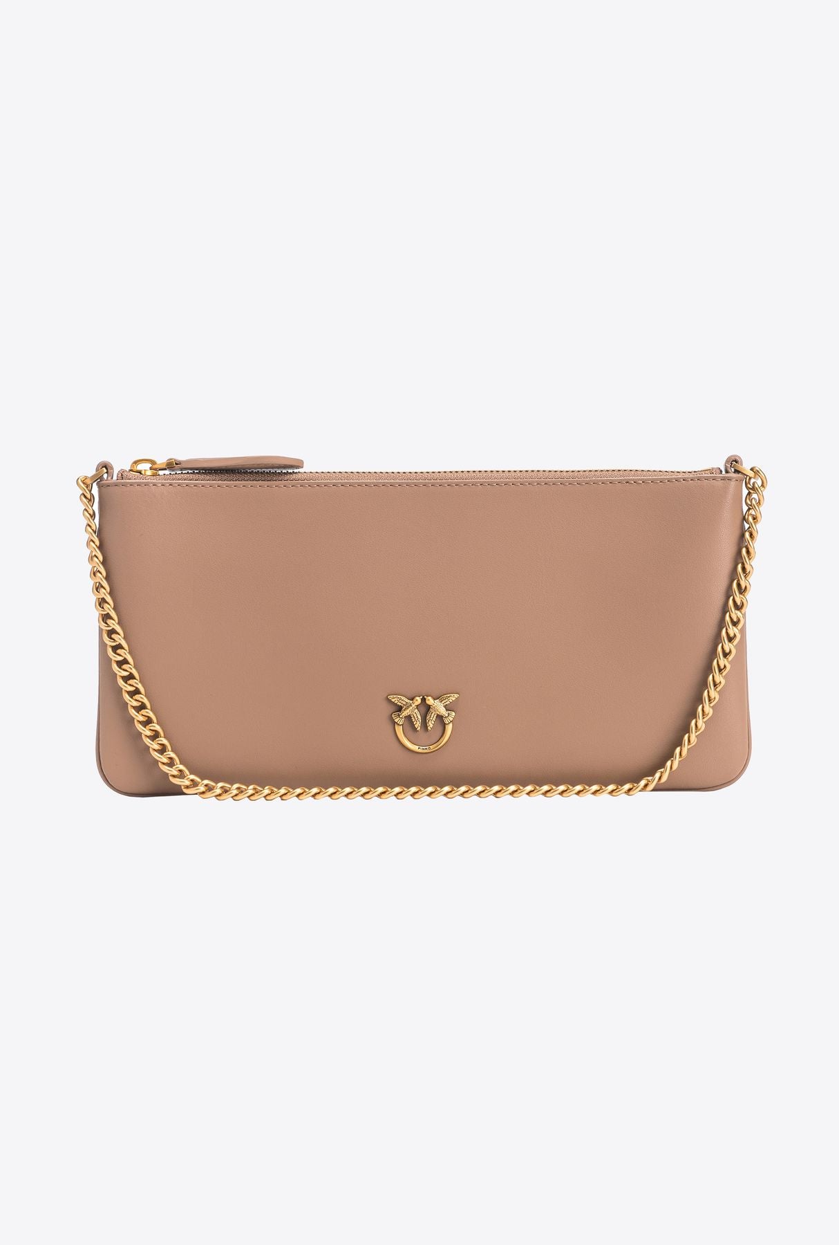 Horizontal Flat Bag in pelle