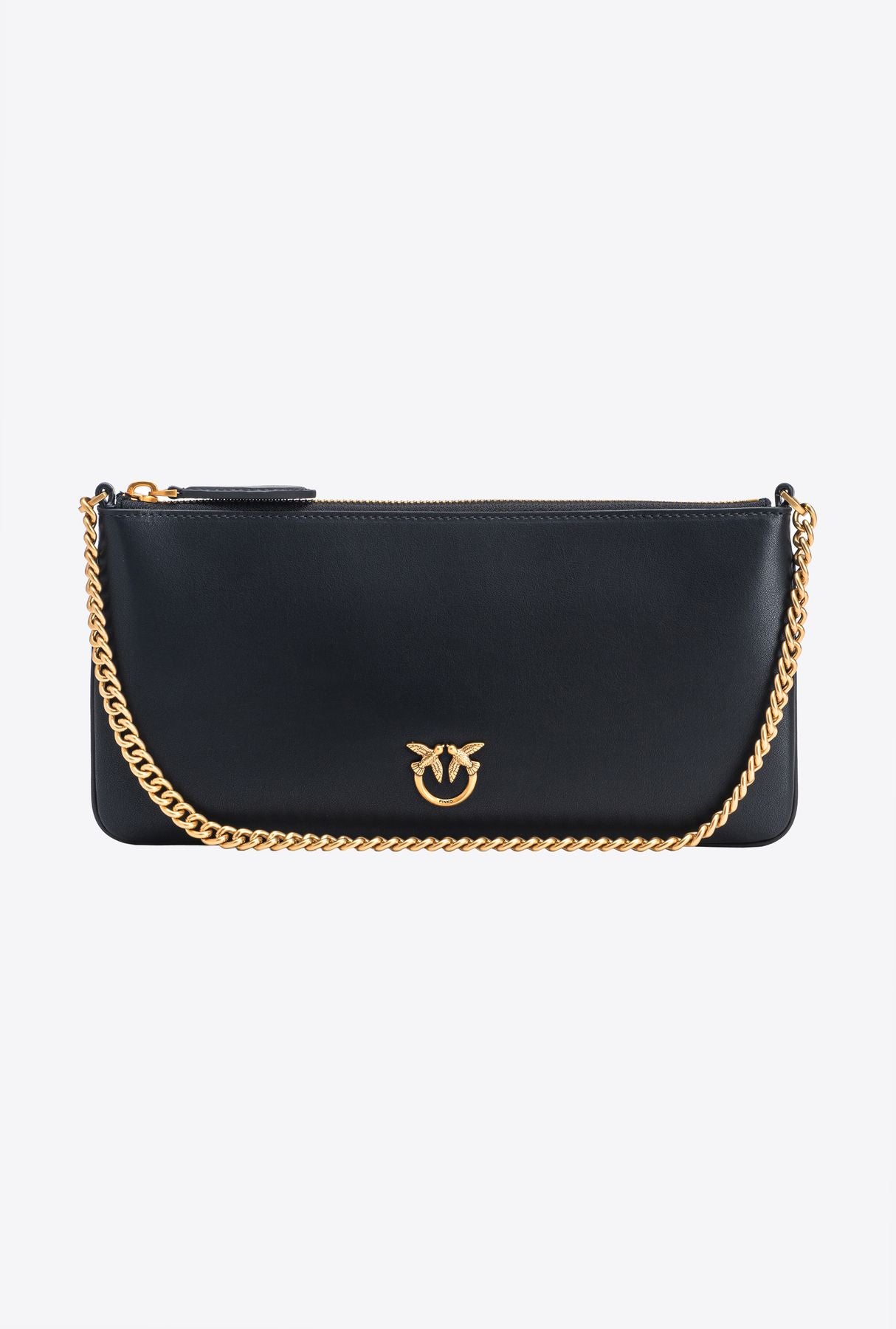 Horizontal Flat Bag in pelle